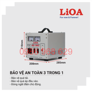 Ổn Áp Lioa 2KVA Dải 50V DRII-2000 II Điện Áp Ra 220v 110v 100v